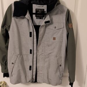 Quiksilver Men's Two-Tone Gray and Olive Jacket